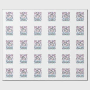 Unicorn Soft Heart Sharp Horn Bold Typography Prod Wrapping Paper