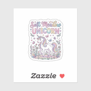 Unicorn Soft Meadow Unicorn Adorable Vector Design