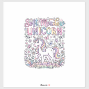 Unicorn Soft Meadow Unicorn Adorable Vector Design