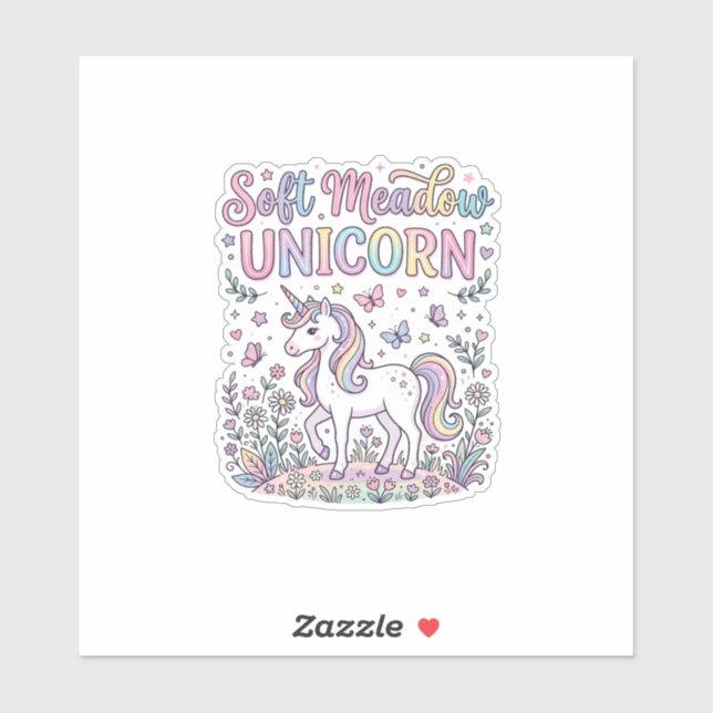 Unicorn Soft Meadow Unicorn Adorable Vector Design (Sheet)