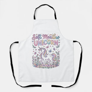 Unicorn Soft Meadow Unicorn Adorable Vector Design Apron