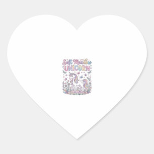 Unicorn Soft Meadow Unicorn Adorable Vector Design Heart Sticker