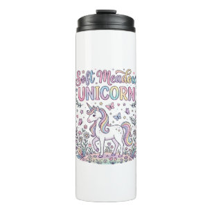 Unicorn Soft Meadow Unicorn Adorable Vector Design Thermal Tumbler
