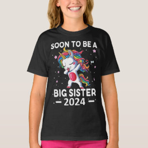Unicorn Soon To Be Big Sister 2024 T-Shirt