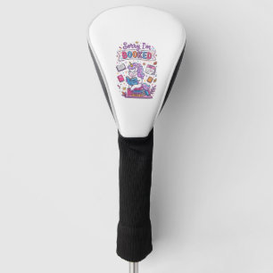 Unicorn Sorry I'm Booked Retro Style Print on Dema Golf Head Cover