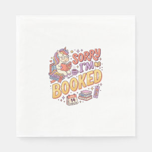 Unicorn Sorry I'm Booked Whimsical Zazzle Design_1 Napkin