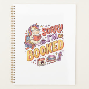 Unicorn Sorry I'm Booked Whimsical Zazzle Design_1 Planner