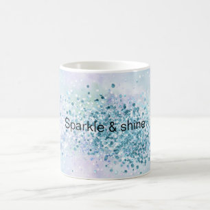 Unicorn Sparkle Aqua Confetti Coffee Mug
