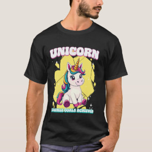 Unicorn Sparkle Goals Achieved Unicorn T-Shirt