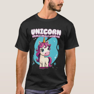 Unicorn Sparkle Goals Achieved Unicorn T-Shirt