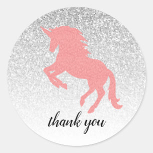 Unicorn Sparkles Happy Birthday Party Stickers