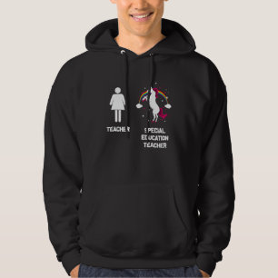 Unicorn Special Educator Teacher Back To School Hoodie