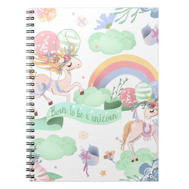 Unicorn Spiral Notebook & Journal (Front)