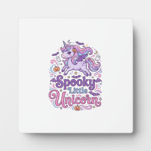 Unicorn Spooky Little Unicorn Retro Style Shirt Gr Plaque