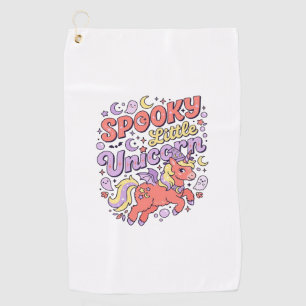 Unicorn Spooky Little Unicorn Whimsical White Back Golf Towel