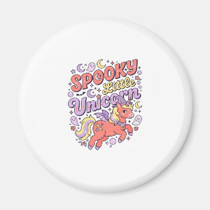 Unicorn Spooky Little Unicorn Whimsical White Back Magnet