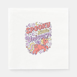 Unicorn Spooky Little Unicorn Whimsical White Back Napkin