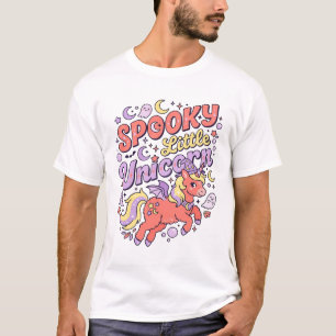 Unicorn Spooky Little Unicorn Whimsical White Back T-Shirt