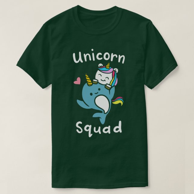 Unicorn Sqad Narwal T-Shirt (Design Front)