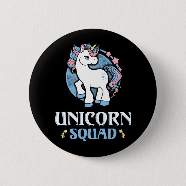 Unicorn Squad 6 Cm Round Badge (Front)
