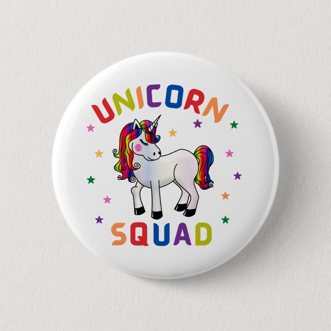 Unicorn Squad 6 Cm Round Badge (Front)