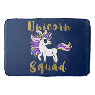 Unicorn Squad, Colourful Pony Bath Mat