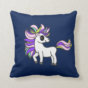 unicorn Squad, Colourful Pony Cushion