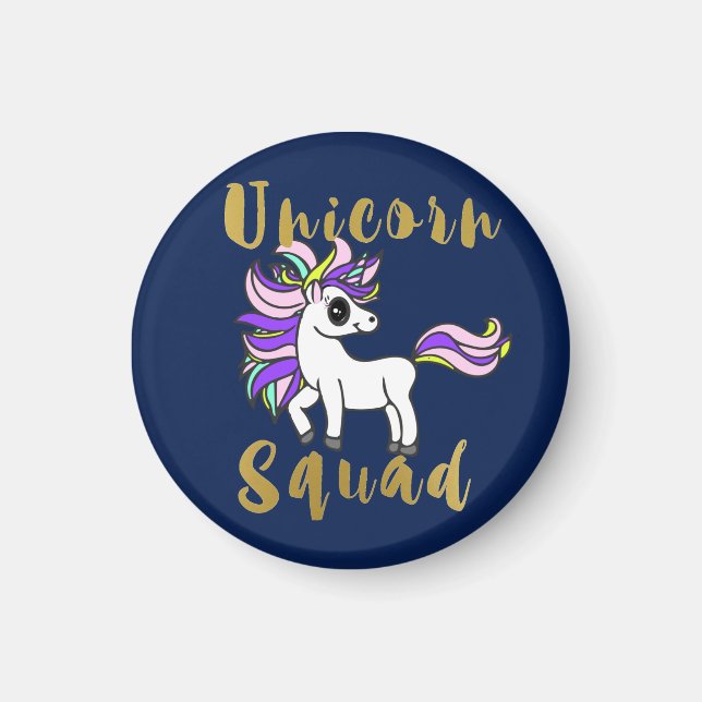 unicorn Squad, Colourful Pony Magnet (Front)