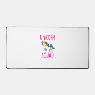 Unicorn Squad Cute Funny Unicorn Party Shirt T-Shi Desk Mat
