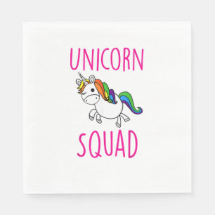 Unicorn Squad Cute Funny Unicorn Party Shirt T-Shi Napkin