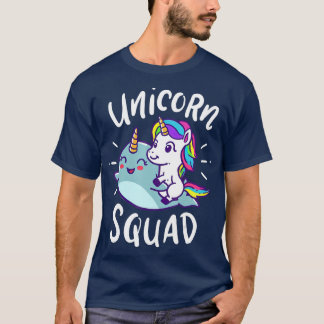 Unicorn Squad Narwhal Funny Cute Birthday Party T-Shirt