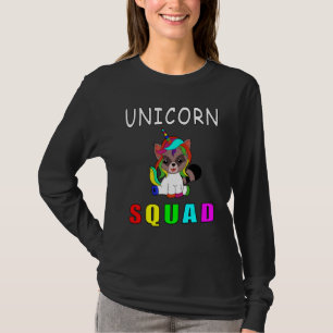 Unicorn Squad Racoon In Unicorn Costume T-Shirt