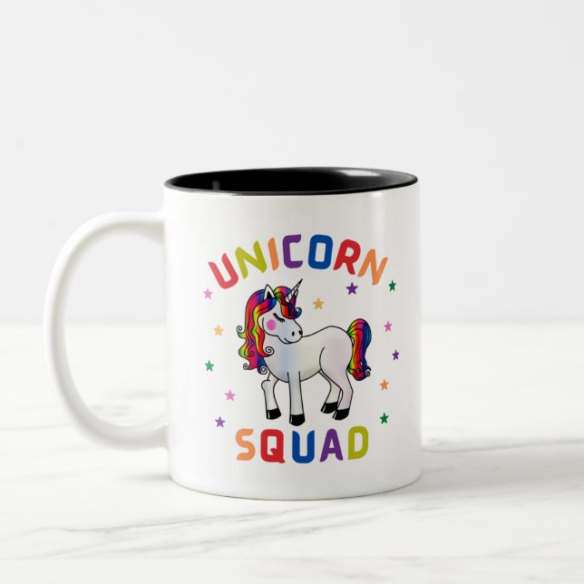 Unicorn Squad Two-Tone Coffee Mug (Left)