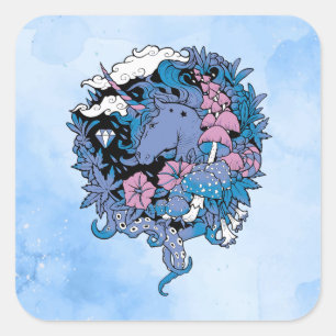 Unicorn Square Sticker
