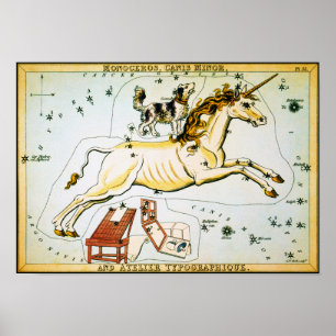 Unicorn Star Chart - Monoceros Constellation