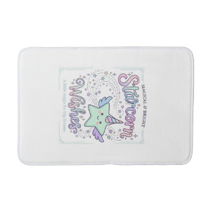 Unicorn Starcorn Wishes Adorable Apparel Graphic_1 Bath Mat