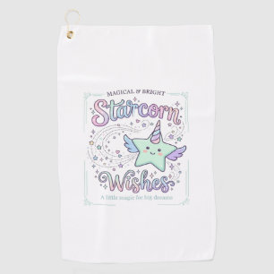 Unicorn Starcorn Wishes Adorable Apparel Graphic_1 Golf Towel