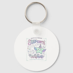 Unicorn Starcorn Wishes Adorable Apparel Graphic_1 Key Ring