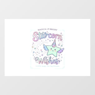 Unicorn Starcorn Wishes Adorable Apparel Graphic_1 Window Cling