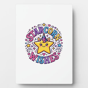 Unicorn Starcorn Wishes Commercial Print on Demand Plaque