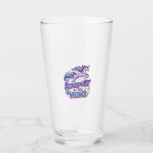 Unicorn Stardust in My Veins Retro Style Cute Gift Glass