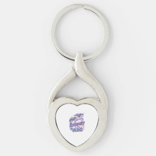 Unicorn Stardust in My Veins Retro Style Cute Gift Key Ring