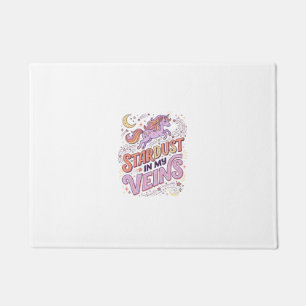 Unicorn Stardust in My Veins Whimsical Merch Desig Doormat