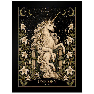 Unicorn, Starlit Tarot Art Postcard