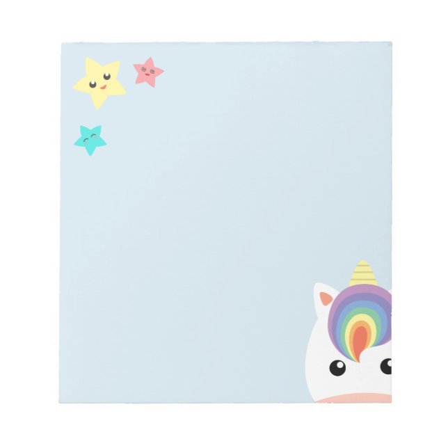 Unicorn & Stars Notepad (Front)