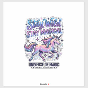 Unicorn Stay Wild Stay Magical Commercial Typograp