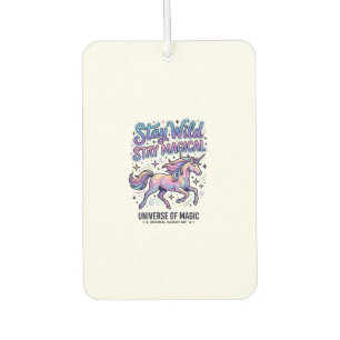 Unicorn Stay Wild Stay Magical Commercial Typograp Car Air Freshener