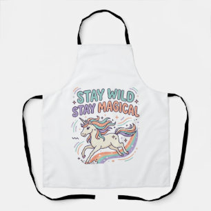 Unicorn Stay Wild Stay Magical Trendy Product Grap Apron