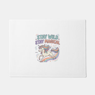 Unicorn Stay Wild Stay Magical Trendy Product Grap Doormat
