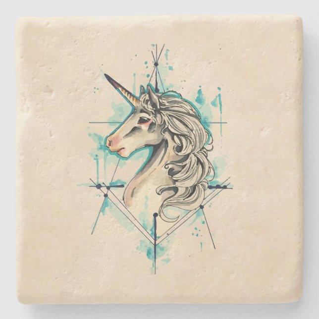 Unicorn Stone Coaster (Front)